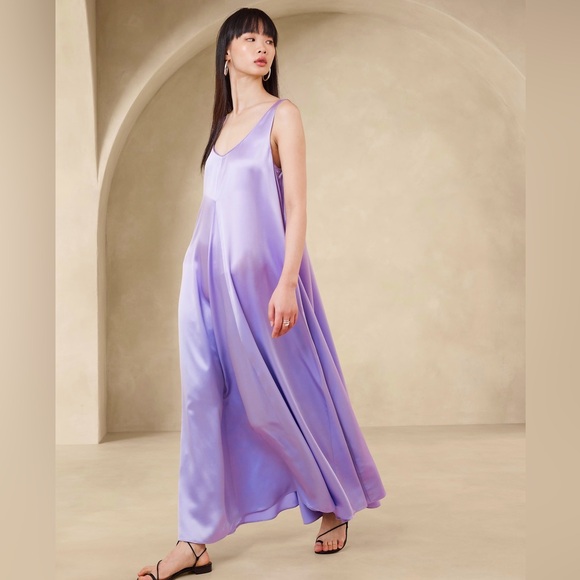 Banana Republic Dresses & Skirts - NWT Lilac Serenade Silk Maxi Dress Banana Republic  Sz XS
